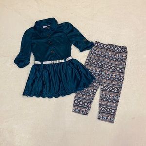 Little Lass Polyester Top and Pants Set